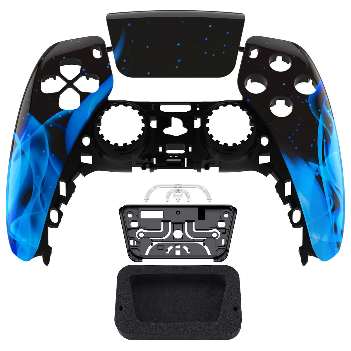 Glossy Blue Flame Front Shell with touchpad