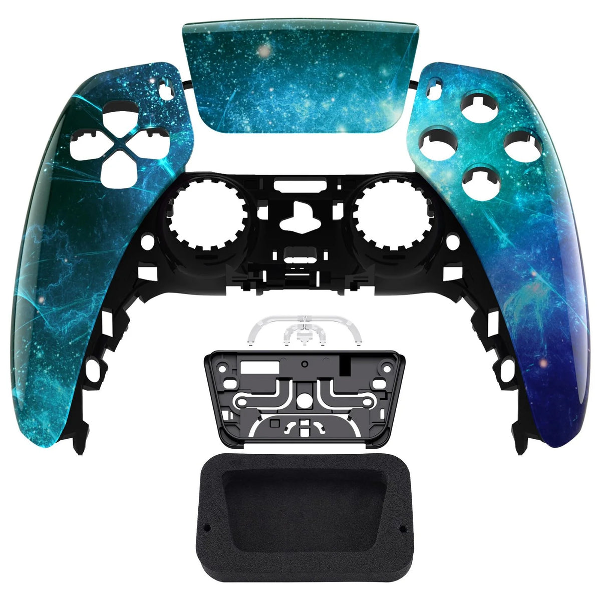 Glossy Blue Nebula Front Shell with touchpad