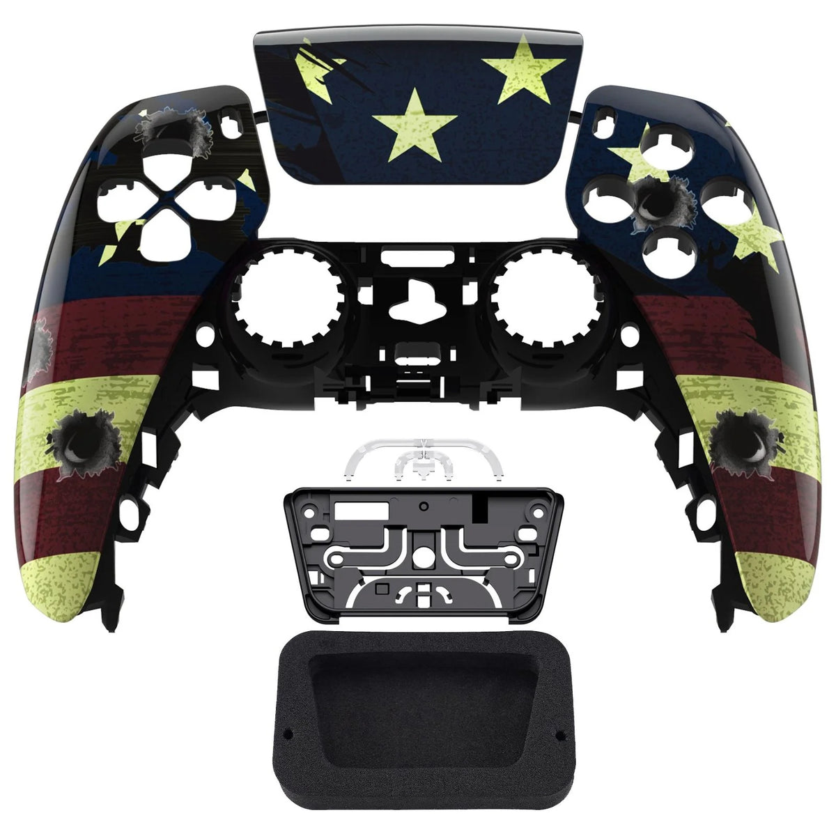 Glossy Bullet US Flag Front Shell with touchpad