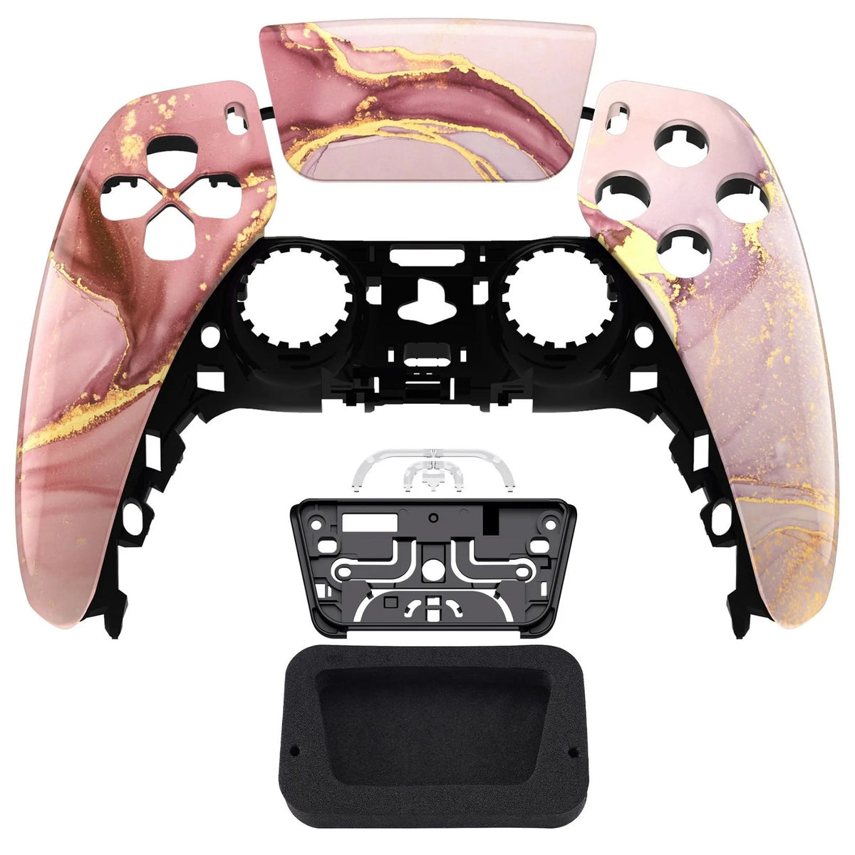 Glossy Cosmic Pink Gold Marble Front Shell  with touchpad
