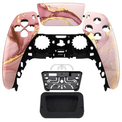 Glossy Cosmic Pink Gold Marble Front Shell  with touchpad